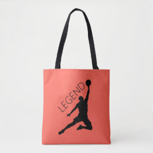 Silhouette Basketball Player  Tote Bag