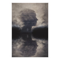 Silhouette Before Colossal Mist Face