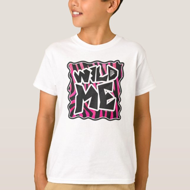 Silhouette Black and Hot Pink Zebra T-Shirt (Front)