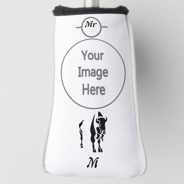 Silhouette Black Buffalo Golf Head Cover (Rotate 90)