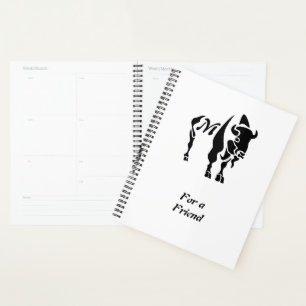 Silhouette Black Buffalo Monogram Planner