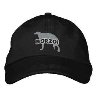 Silhouette Borzoi Embroidered Hat