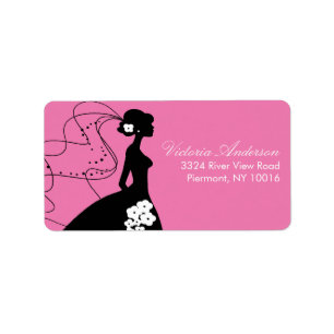 Silhouette Bride Return Address Labels. Label