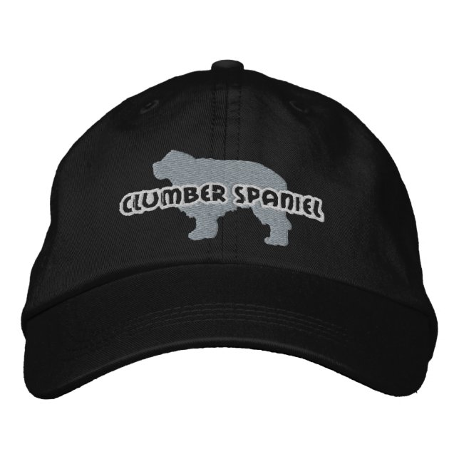 Silhouette Clumber Spaniel Embroidered Hat (Front)