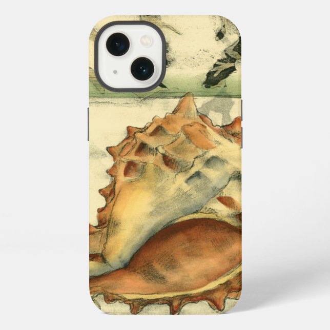 Silhouette Conch Shell iPhone Case (Back)