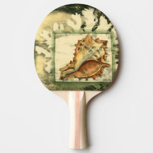 Silhouette Conch Shell Ping Pong Paddle
