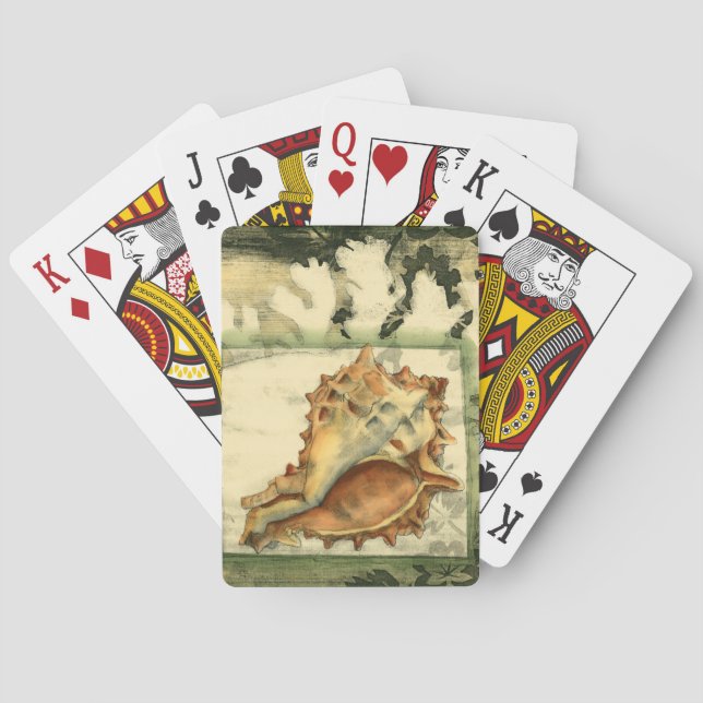 Silhouette Conch Shell Playing Cards (Back)