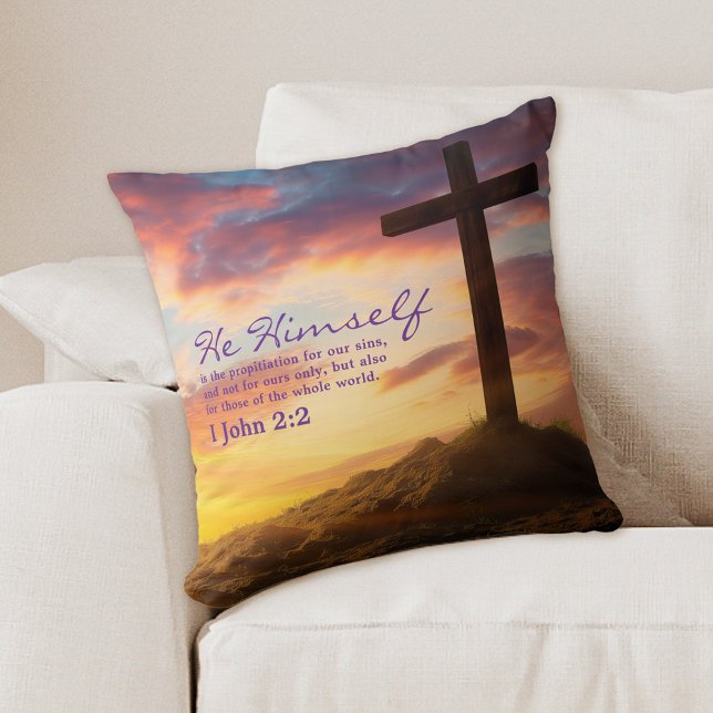 Silhouette Cross Scripture Verse Cushion (Creator Uploaded)