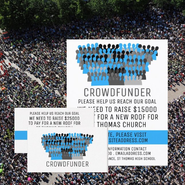 Silhouette Crowd Design, Crowdfunder, Crowdfunding Flyer (Creator Uploaded)