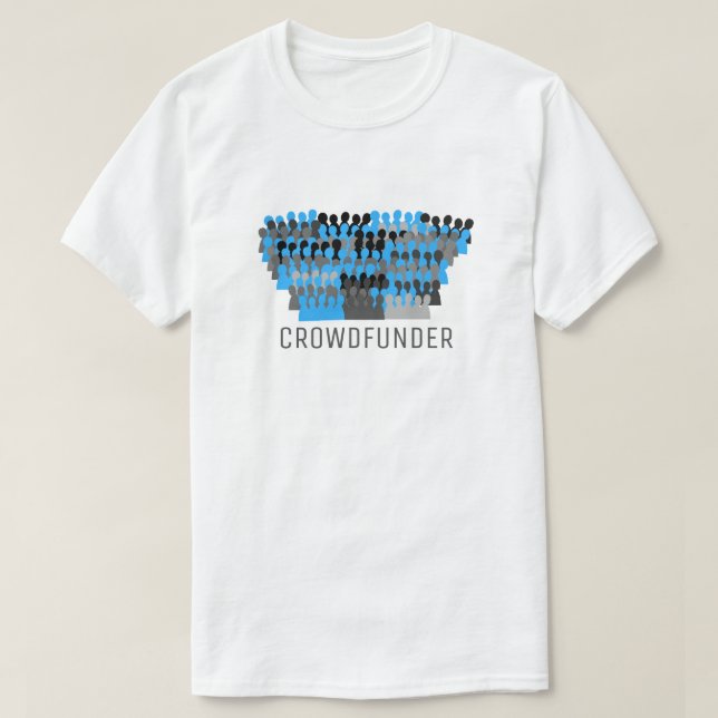 Silhouette Crowd Design, Crowdfunder, Crowdfunding T-Shirt (Design Front)