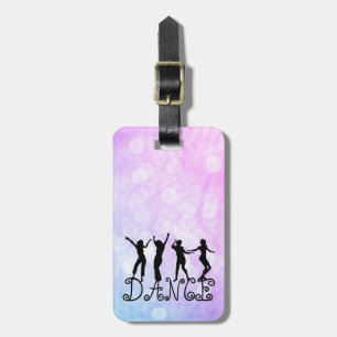 Silhouette Dancers Bokeh Dance Luggage Tag