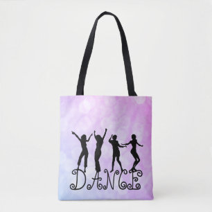 Silhouette Dancers Bokeh Dance Tote Bag