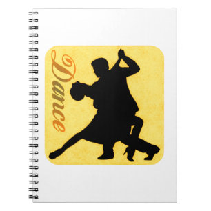 Silhouette Dancing Couple Spiral Notebook