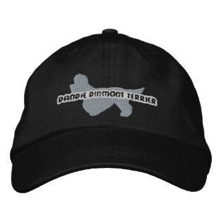 Silhouette Dandie Dinmont Terrier Embroidered Hat