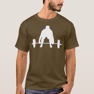 Silhouette Deadlifting Deadlifter Gym Fitness Weig T-Shirt