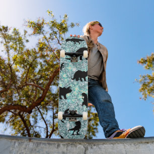 silhouette fish shark whale gradient Sparkle galax Skateboard