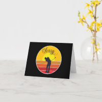 Silhouette golfer  golfing Condolences sorry 