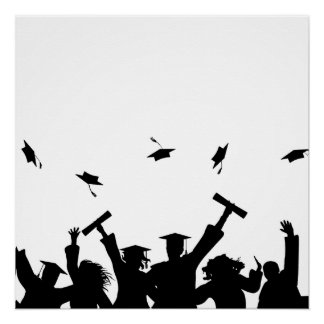 Silhouette Graduation Celebration Poster