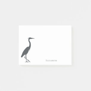 silhouette Great Blue Heron Egret personalised Post-it Notes