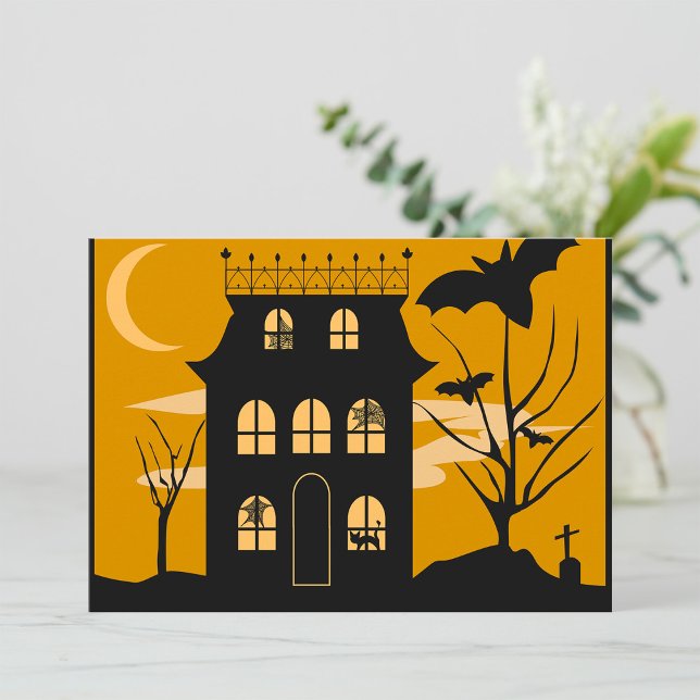 Silhouette Halloween House Invitations (Creator Uploaded)