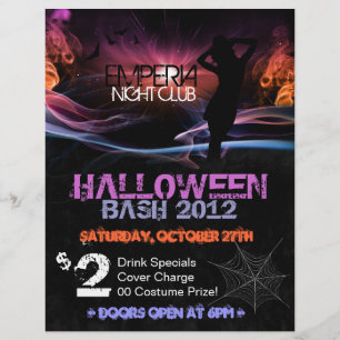 Silhouette Halloween Promotional Club Flyer