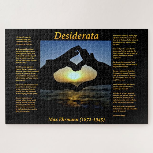 Silhouette hand with them make a heart  jigsaw puzzle (Horizontal)