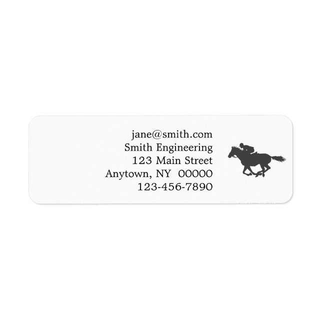 Silhouette horse jockey - Choose background colour (Front)