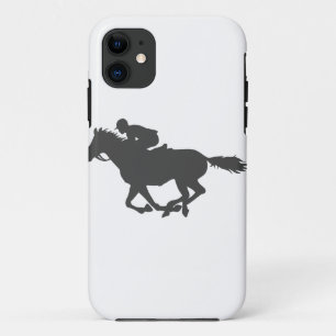 Silhouette horse jockey - Choose background colour Case-Mate iPhone Case
