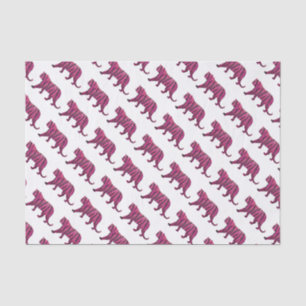 Silhouette Hot Pink and Black Tiger Tissue Paper