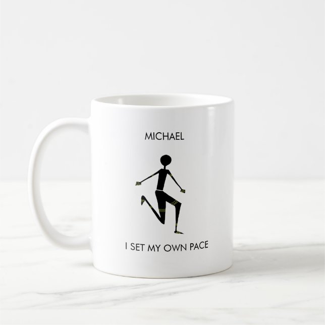Silhouette Kenyan Athlete Coffee Mug (Left)