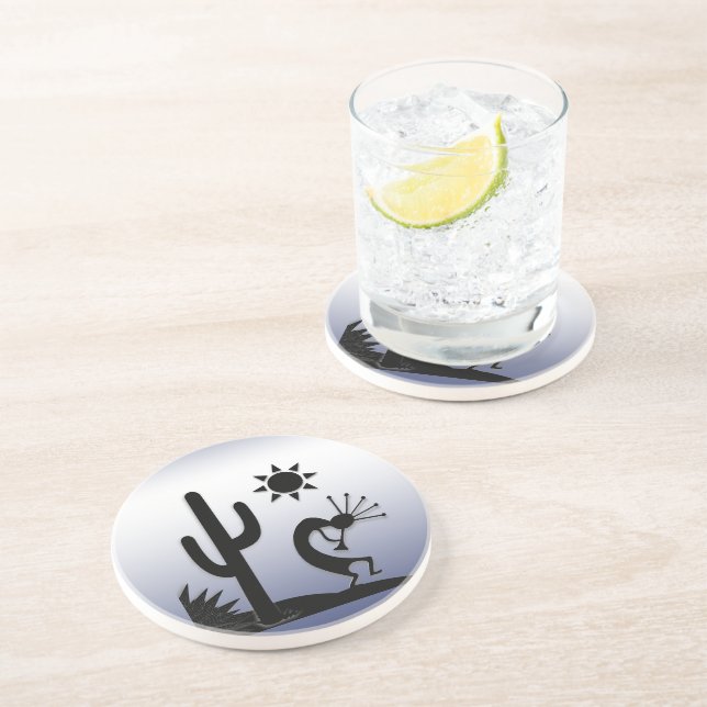 Silhouette Kokopelli Coaster (Side)