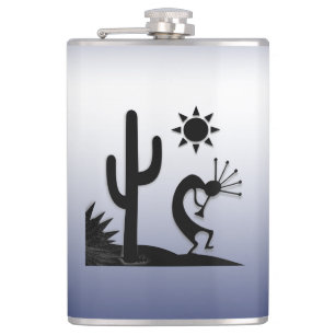 Silhouette Kokopelli Hip Flask
