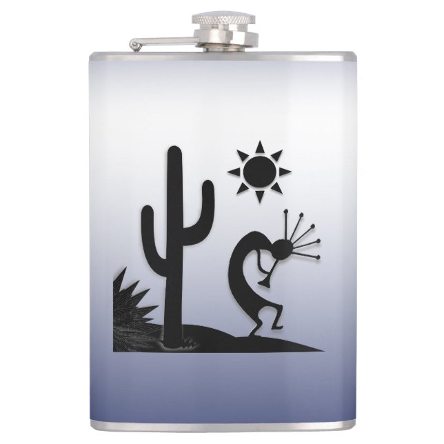 Silhouette Kokopelli Hip Flask (Front)