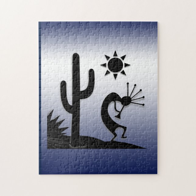 Silhouette Kokopelli Jigsaw Puzzle (Vertical)