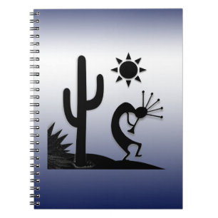 Silhouette Kokopelli Spiral Notebook