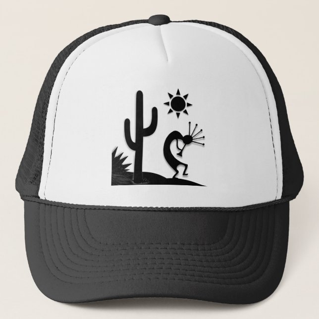 Silhouette Kokopelli Trucker Hat (Front)