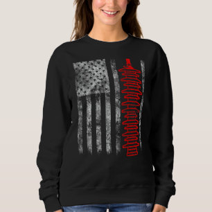 Silhouette Lightning Arrester American Flag Linema Sweatshirt