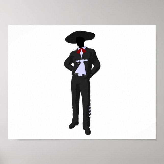 Silhouette Mariachi Poster (Front)