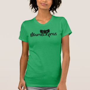 Silhouette Mask Mardi Gras T-Shirt