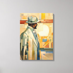 Silhouette Modern Colorful Wrapped Art Canvas Prin Print