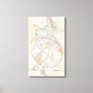 Silhouette Modern Colourful Wrapped Art Canvas Pri Print