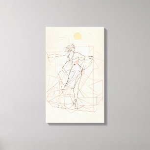 Silhouette Modern Colourful Wrapped Art Canvas Pri Print