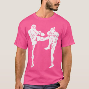 Silhouette Muay Thai Kickboxing Mma Martial Arts F T-Shirt