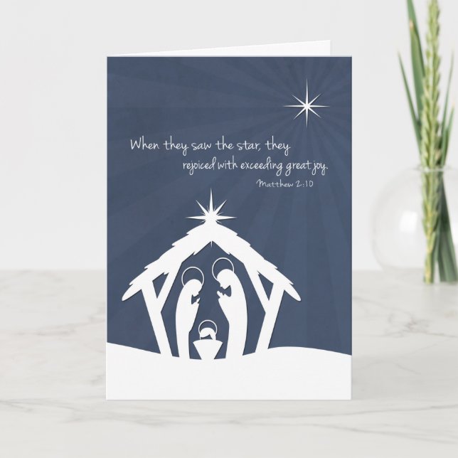 Silhouette Nativity Scene for Christmas Holiday Card (Front)