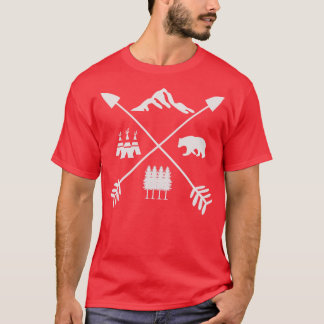 silhouette nature simple nature design with tribe T-Shirt