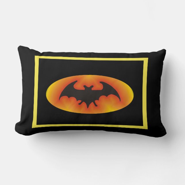 Silhouette of a Bat - Lumbar Cushion (Front)