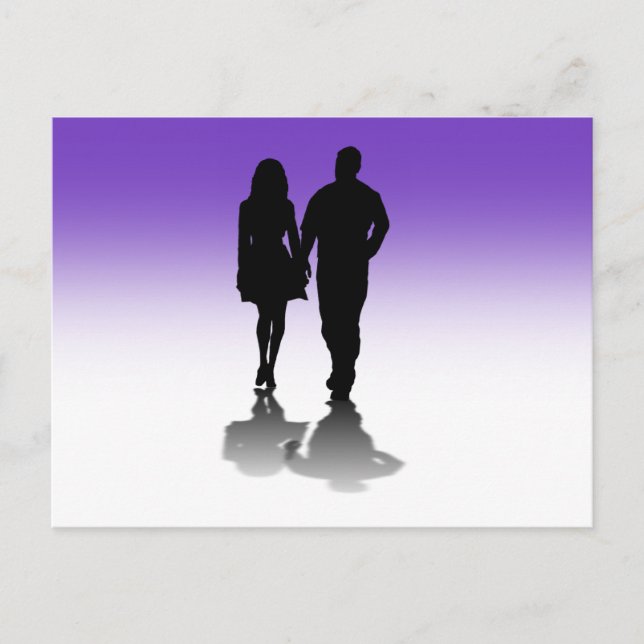 Silhouette of a Couple Postcard (Front)