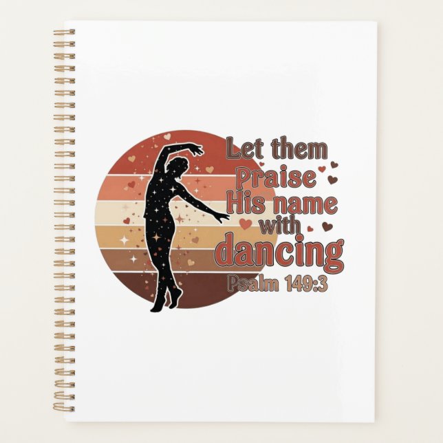 Silhouette of a dancer - Psalm based design Planner (Front)