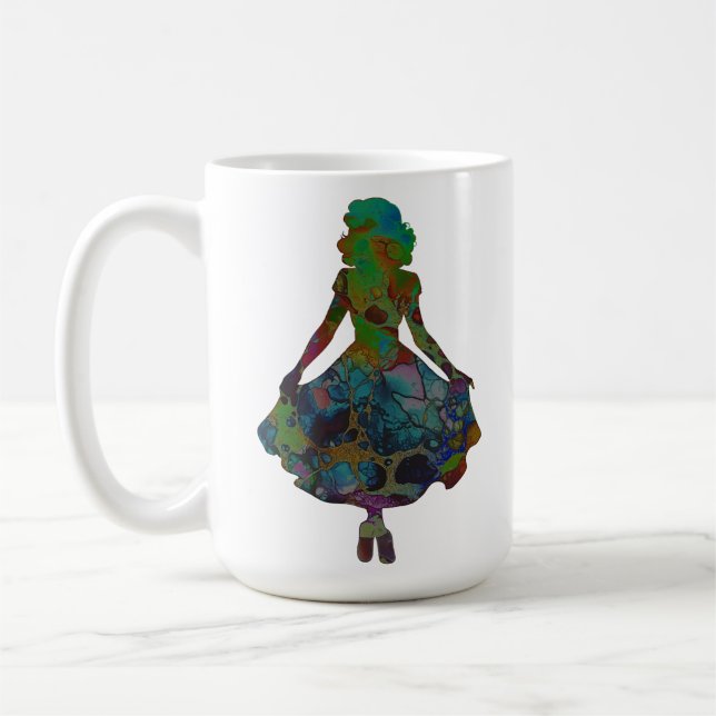 Silhouette Of A Lady Coffee Mug (Left)