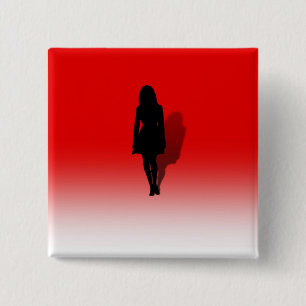 Silhouette of a Woman 15 Cm Square Badge